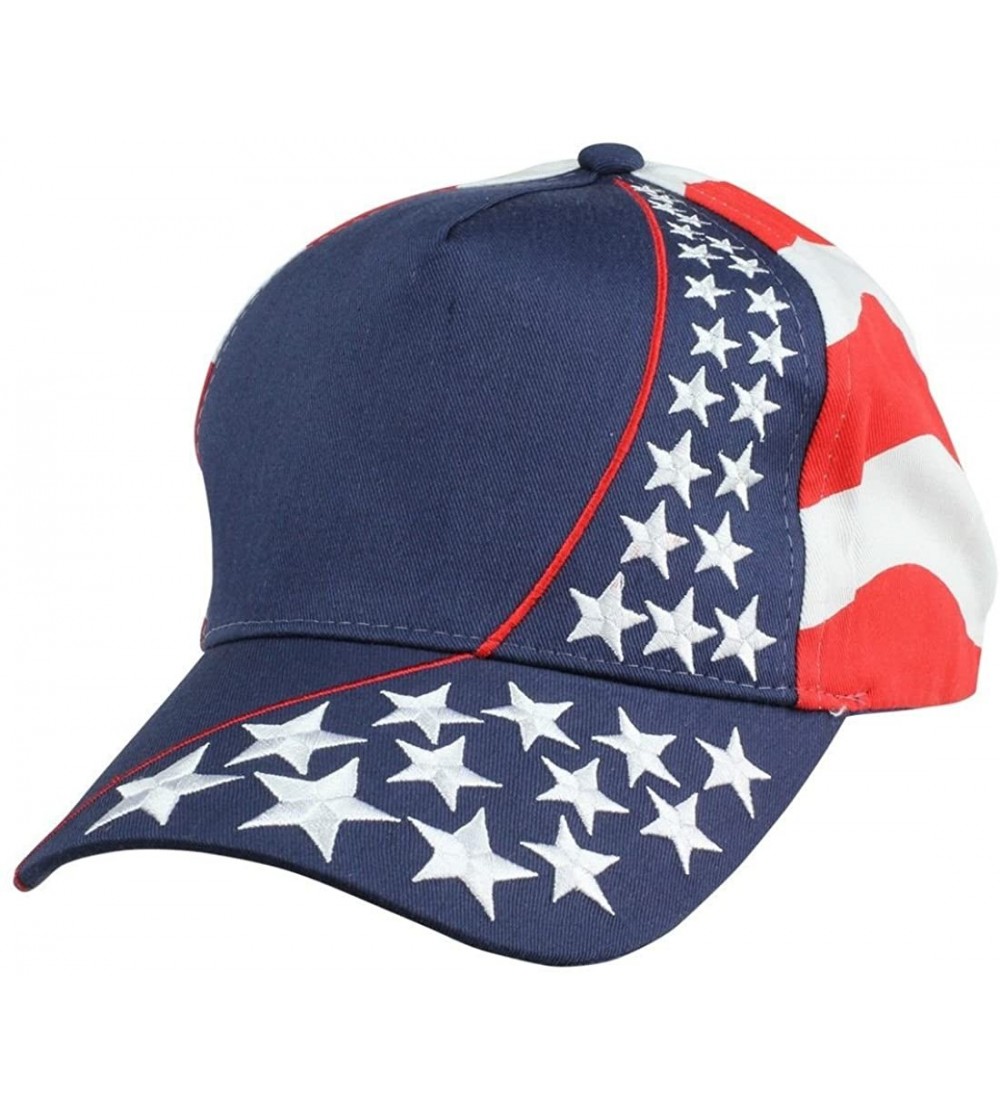 Baseball Caps 2 Packs USA Flag Patriotic Baseball Cap/Hat (2 Pack for Price of 1) - Us Flag-5 - CW185Y70OU6 $10.55