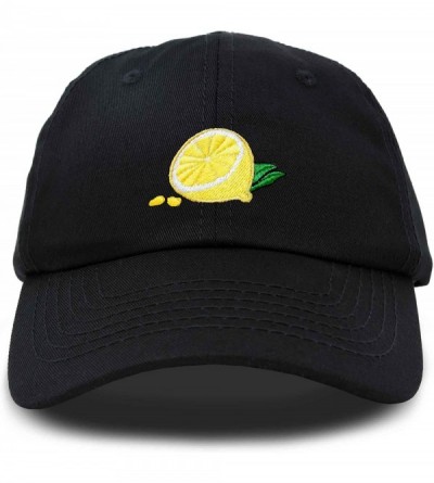 Baseball Caps Lemon Hat Baseball Cap - Black - CP18M7UIX3K $14.90