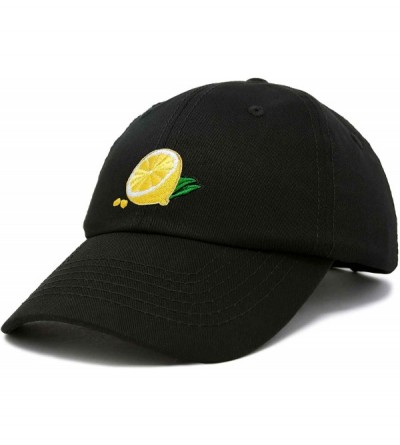 Baseball Caps Lemon Hat Baseball Cap - Black - CP18M7UIX3K $14.90