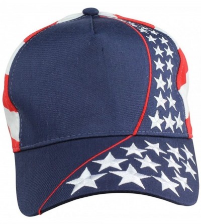 Baseball Caps 2 Packs USA Flag Patriotic Baseball Cap/Hat (2 Pack for Price of 1) - Us Flag-5 - CW185Y70OU6 $10.55
