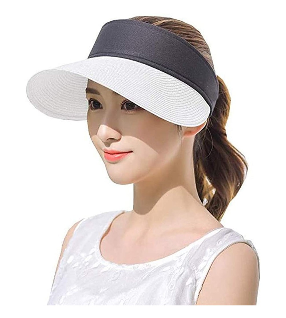 Headbands Sun Sports Visor Men Women-Cotton Cap Hat-Baseball Cap - Wh1 - CD196MZQM8L $11.37