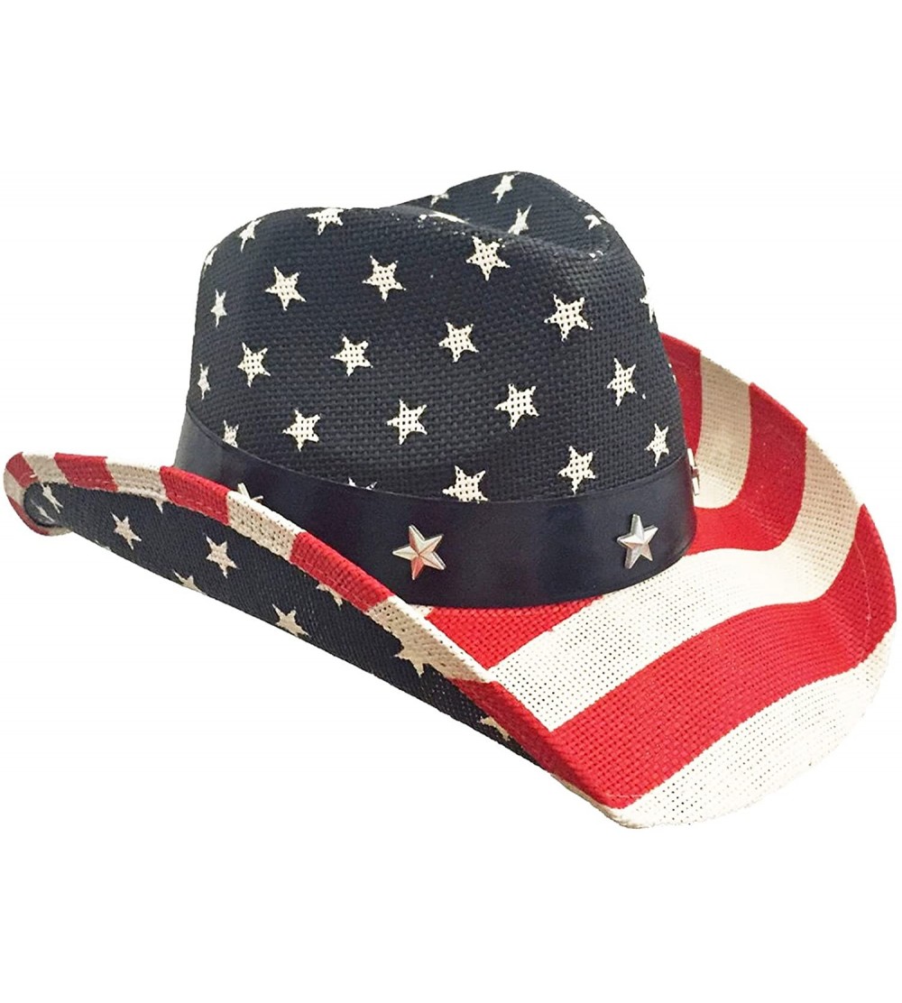Cowboy Hats American Flag Cowboy Hat - CL11ZH5IQTR $29.23