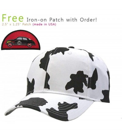 Baseball Caps Milk Cow Adjustable Snapback Baseball Cap White Free Patch - 96 - CX193RSI250 $14.46