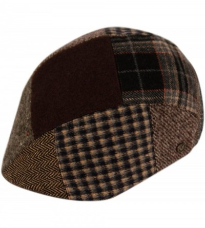 Newsboy Caps Men's Winter Fall 100% Wool 14 Patch Duckbill Ivy Driver Cabby Cap Hat - Iv2295brown - C012NUZJ6DI $18.56