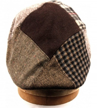 Newsboy Caps Men's Winter Fall 100% Wool 14 Patch Duckbill Ivy Driver Cabby Cap Hat - Iv2295brown - C012NUZJ6DI $18.56