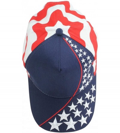 Baseball Caps 2 Packs USA Flag Patriotic Baseball Cap/Hat (2 Pack for Price of 1) - Us Flag-5 - CW185Y70OU6 $10.55