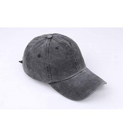 Baseball Caps Unstructured-Black Baseaball-Cap Plain-Solid Cotton Baseball Hats for Men - Black - C818UN9HAW8 $11.86