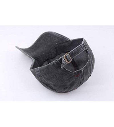 Baseball Caps Unstructured-Black Baseaball-Cap Plain-Solid Cotton Baseball Hats for Men - Black - C818UN9HAW8 $11.86