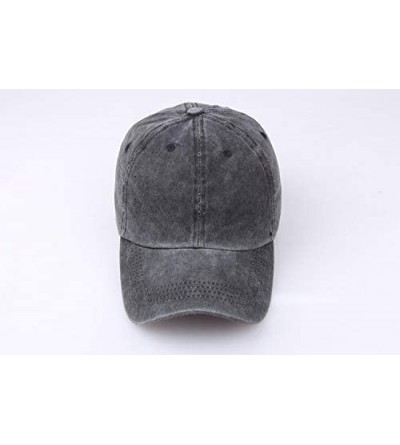 Baseball Caps Unstructured-Black Baseaball-Cap Plain-Solid Cotton Baseball Hats for Men - Black - C818UN9HAW8 $11.86