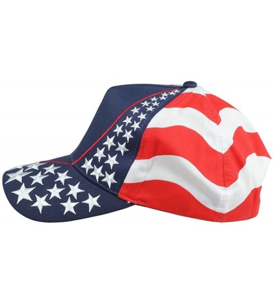 Baseball Caps 2 Packs USA Flag Patriotic Baseball Cap/Hat (2 Pack for Price of 1) - Us Flag-5 - CW185Y70OU6 $10.55