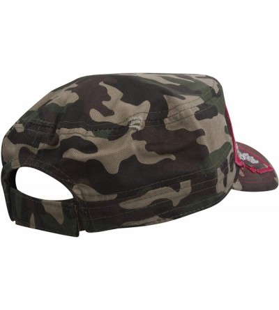 Baseball Caps Womens Print Adjustable Cadet Cap - Camo - Studded Cross - CN196LQKI93 $8.35