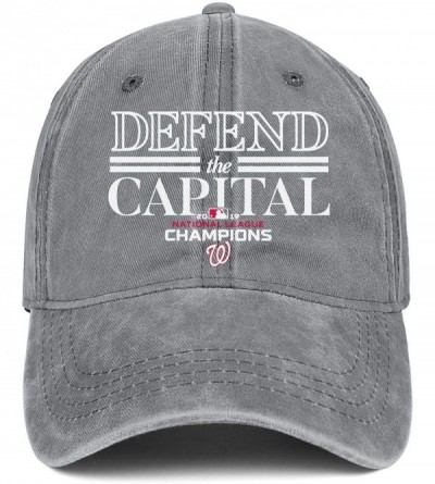 Baseball Caps Unisex Men's Women Denim 2019-National-League-Champion- Cap Stylish Cowboy Hats Athletic Caps - Grey-6 - CE18A8...