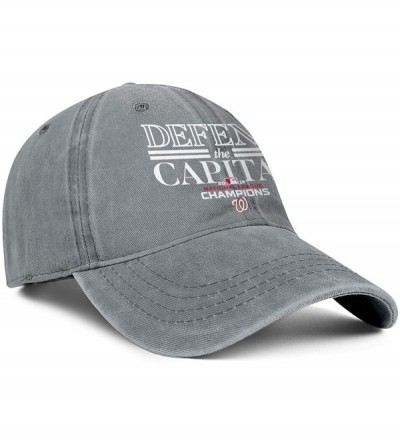 Baseball Caps Unisex Men's Women Denim 2019-National-League-Champion- Cap Stylish Cowboy Hats Athletic Caps - Grey-6 - CE18A8...