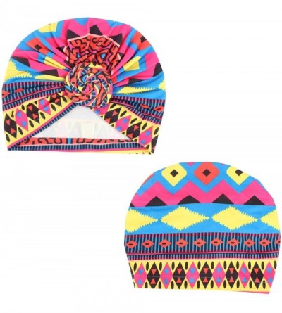 Skullies & Beanies 1Pack/2Packs/4Packs Women Turban African Pattern Knot Headwrap Beanie Pre-Tied Bonnet Chemo Cap Hair Loss ...