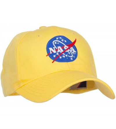 Baseball Caps NASA Insignia Embroidered Cotton Twill Cap - Yellow - CD12JGA6BWB $22.12