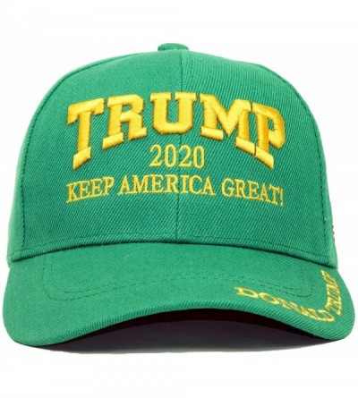 Baseball Caps Trump 2020 Keep America Great Embroidery Campaign Hat USA Baseball Cap - Green - CA18I0L60HS $15.07