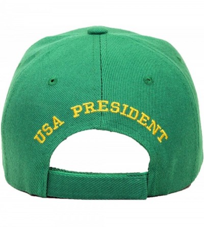 Baseball Caps Trump 2020 Keep America Great Embroidery Campaign Hat USA Baseball Cap - Green - CA18I0L60HS $15.07