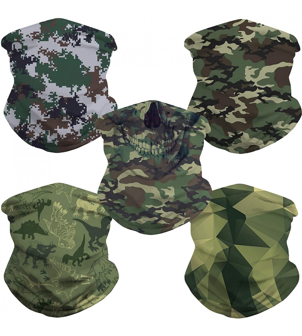 Balaclavas Protection Bandana Balaclava Headwear Fishing - Camo-5pcs - C01982526MG $32.01