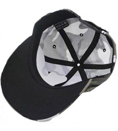 Baseball Caps Men Women Camouflage Baseball Cap Hip Hop Dance Hat Cap - Grey - CB12IFRTGUV $11.11