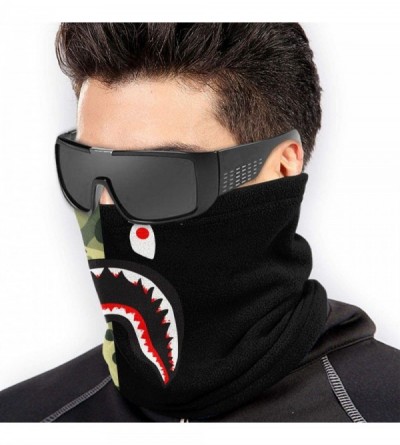 Balaclavas Bape Shark Half Blue Camo Neck Gaiter Warmer Windproof Mask Dust Face Clothing Free UV Face Mask - C81970G8D06 $17.40
