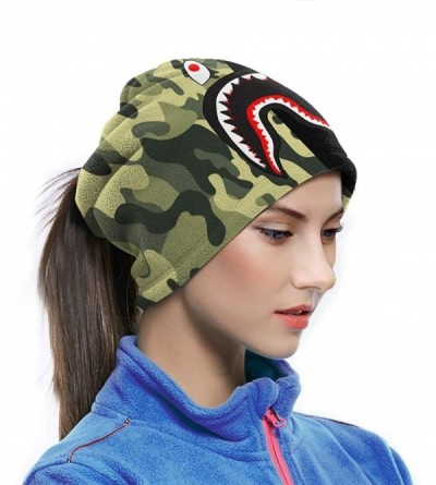 Balaclavas Bape Shark Half Blue Camo Neck Gaiter Warmer Windproof Mask Dust Face Clothing Free UV Face Mask - C81970G8D06 $17.40