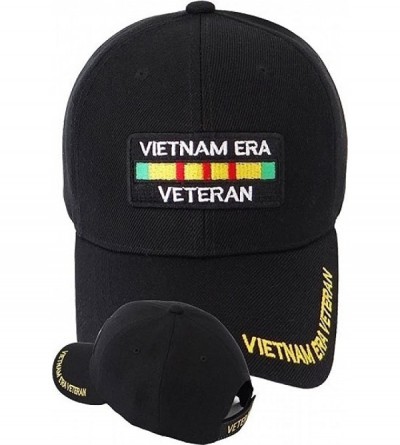 Baseball Caps Vietnam Era Veteran Ribbon Patch Mens Cap - Black - CE188CYXH5E $24.27