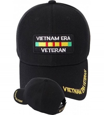 Baseball Caps Vietnam Era Veteran Ribbon Patch Mens Cap - Black - CE188CYXH5E $13.91