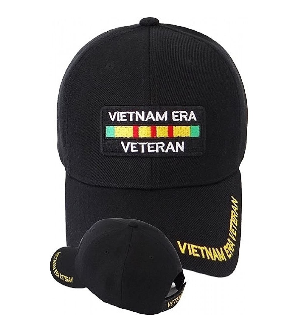 Baseball Caps Vietnam Era Veteran Ribbon Patch Mens Cap - Black - CE188CYXH5E $13.91