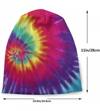 Skullies & Beanies Cotton Beanie Baggy Hat Slouchy Skull Beanie for Men Women - Colorful Tie Dye - CM18AZGXH4Q $13.17