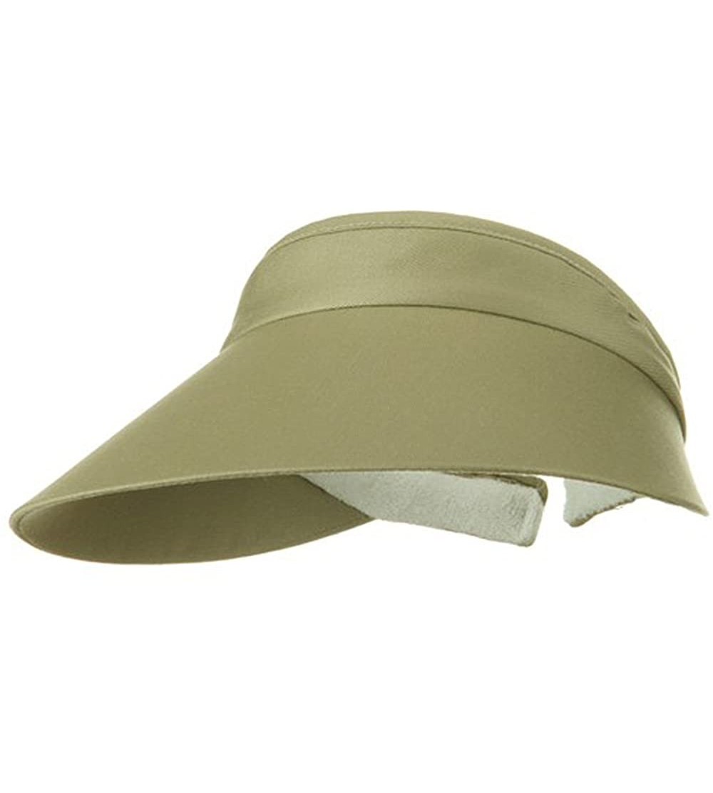 Visors Large Peak Twill Clip On-Khaki W36S41E - C611174WT9F $12.50