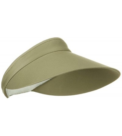 Visors Large Peak Twill Clip On-Khaki W36S41E - C611174WT9F $12.50