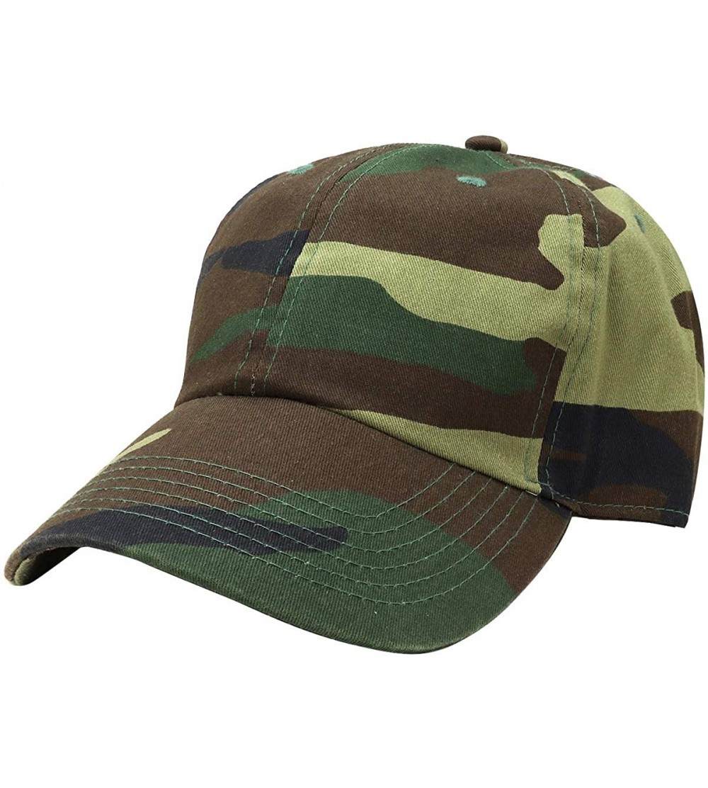 Baseball Caps Classic Baseball Cap Dad Hat 100% Cotton Soft Adjustable Size - Woodland - C711AT3OMWB $7.48