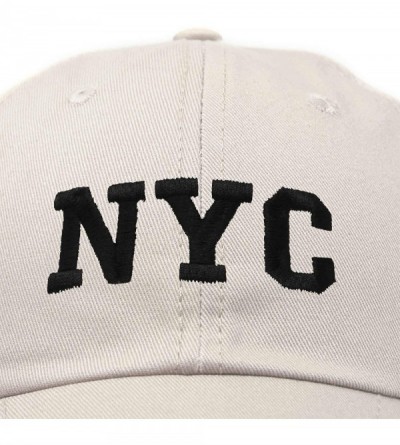 Baseball Caps NY Baseball Cap NY Hat New York City Cotton Twill Dad Hat - Beige - CX18C9K8X20 $7.26