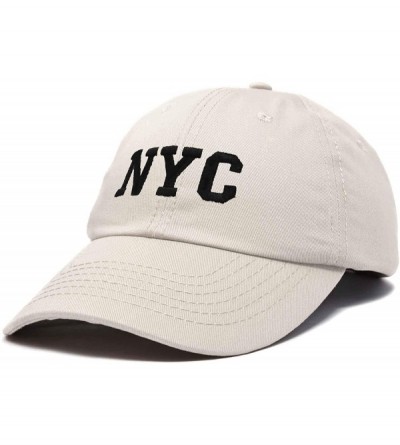 Baseball Caps NY Baseball Cap NY Hat New York City Cotton Twill Dad Hat - Beige - CX18C9K8X20 $7.26