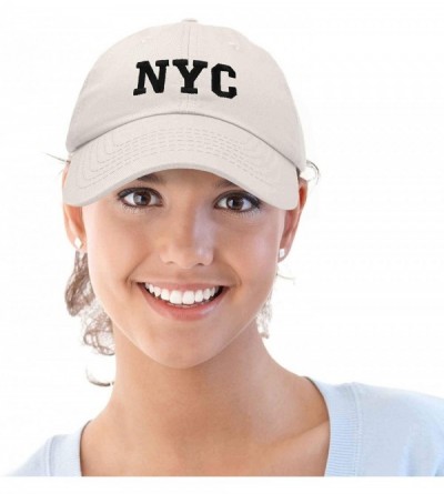 Baseball Caps NY Baseball Cap NY Hat New York City Cotton Twill Dad Hat - Beige - CX18C9K8X20 $7.26