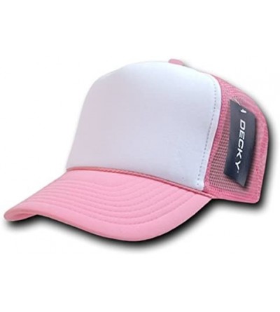 Baseball Caps 2 Tone Trucker Cap - Pink - CN118GIDJGR $7.43