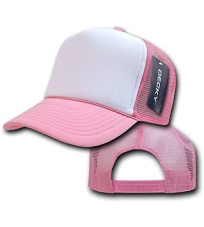 Baseball Caps 2 Tone Trucker Cap - Pink - CN118GIDJGR $7.43