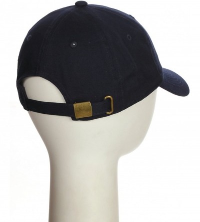 Baseball Caps Customized Letter Intial Baseball Hat A to Z Team Colors- Navy Cap Black White - Letter N - CQ18ET2W94L $10.30