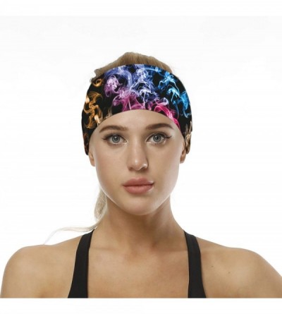 Headbands Women Floral Headbands Elastic Turban Head Wrap Hair Band Cute Fashion Hair Scarves for Sports Fashion Flag - CO198...