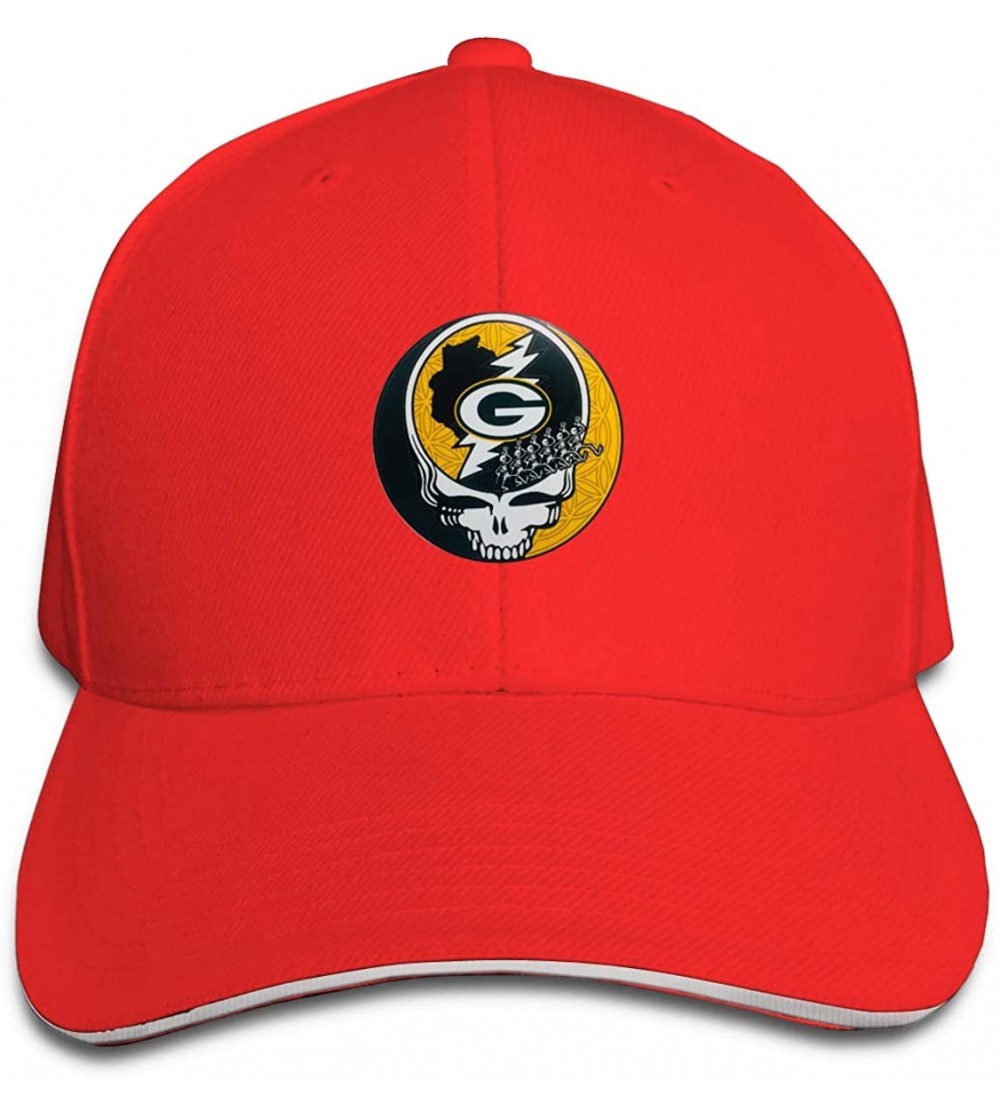 Baseball Caps Green Bay Packers Unisex Baseball Cap Men's Cap Adjustable Baseball Cap for Women-Red - Red - CJ18ZK0Y3CS $9.07