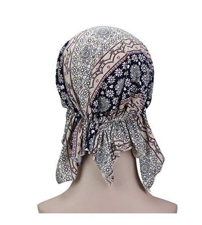 Skullies & Beanies Pre Tied Chemo Head Scarf 3 Packed Beanie Skull Cover Cap for Women (Set1) - A1-3 Packed - CN18U9O6K7N $9.88