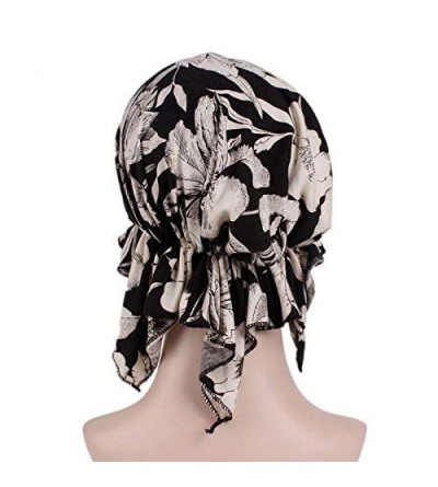 Skullies & Beanies Pre Tied Chemo Head Scarf 3 Packed Beanie Skull Cover Cap for Women (Set1) - A1-3 Packed - CN18U9O6K7N $9.88