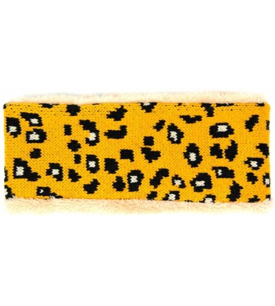 Cold Weather Headbands Me Plus Women Winter Soft Leopard Pattern Fleece Lining Headwrap Headband Ear Warmer - Leopard Print -...