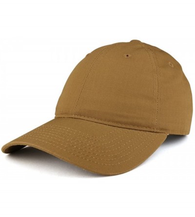Baseball Caps Soft Crown Low Profile Tear Resistant Ripstop Cotton Baseball Cap - Coyote - CG1864WNXCH $29.39