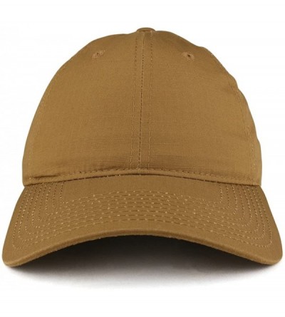 Baseball Caps Soft Crown Low Profile Tear Resistant Ripstop Cotton Baseball Cap - Coyote - CG1864WNXCH $17.86