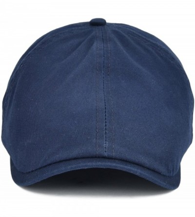 Newsboy Caps Cotton Washing Flat Cap Cabbie Hat Gatsby Ivy Irish Hunting Newsboy - Navy - CZ12NZGX4R4 $10.89