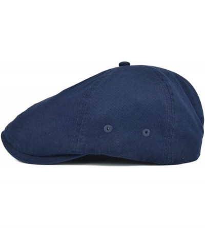 Newsboy Caps Cotton Washing Flat Cap Cabbie Hat Gatsby Ivy Irish Hunting Newsboy - Navy - CZ12NZGX4R4 $10.89