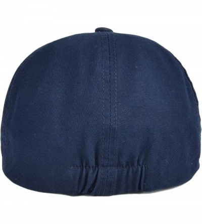 Newsboy Caps Cotton Washing Flat Cap Cabbie Hat Gatsby Ivy Irish Hunting Newsboy - Navy - CZ12NZGX4R4 $10.89