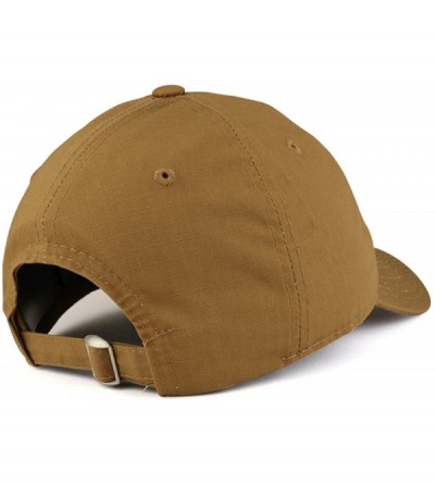 Baseball Caps Soft Crown Low Profile Tear Resistant Ripstop Cotton Baseball Cap - Coyote - CG1864WNXCH $33.48