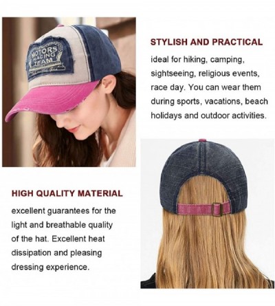 Baseball Caps Vintage Washed Denim Baseball Cap Classic Cotton Dad Hat Adjustable Plain - B - CJ199TUZ5AQ $10.90